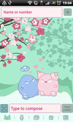 GO SMS Japan Garden Theme android App screenshot 3