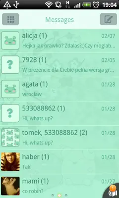 GO SMS Japan Garden Theme android App screenshot 4